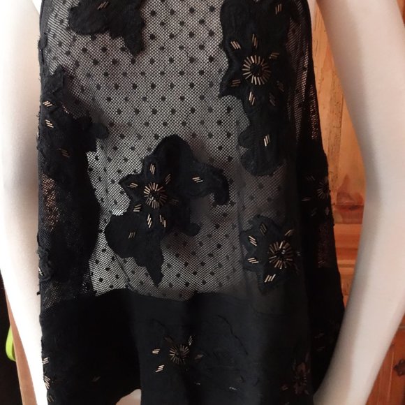Free People Lace Embroidered Appliqued Beaded Top - Picture 5 of 7